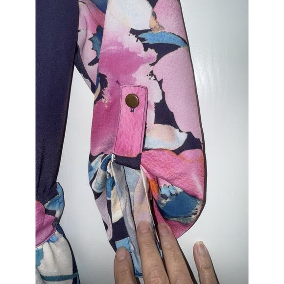 Charlie Jade Floral Romper Boho Chic Beach Club Resort Bohemian Sz S/P - Picture 5 of 13